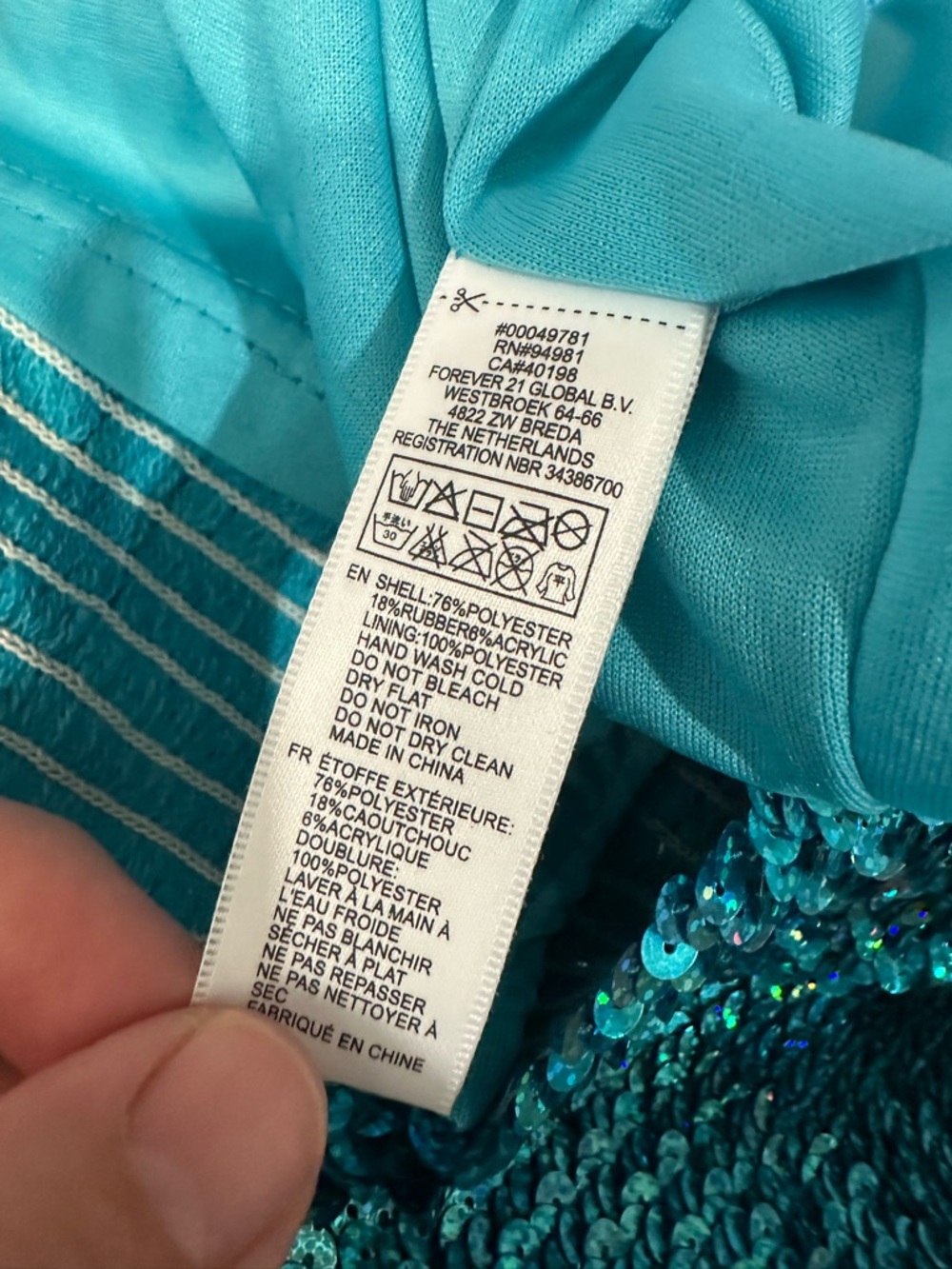 Forever 21 Strapless Sequin Mini Dress in Bright Blue - Picture 9 of 10